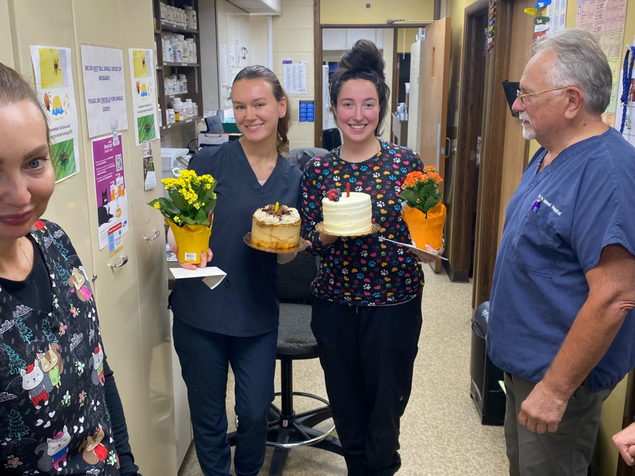 Touhy animal hospital team members smiling