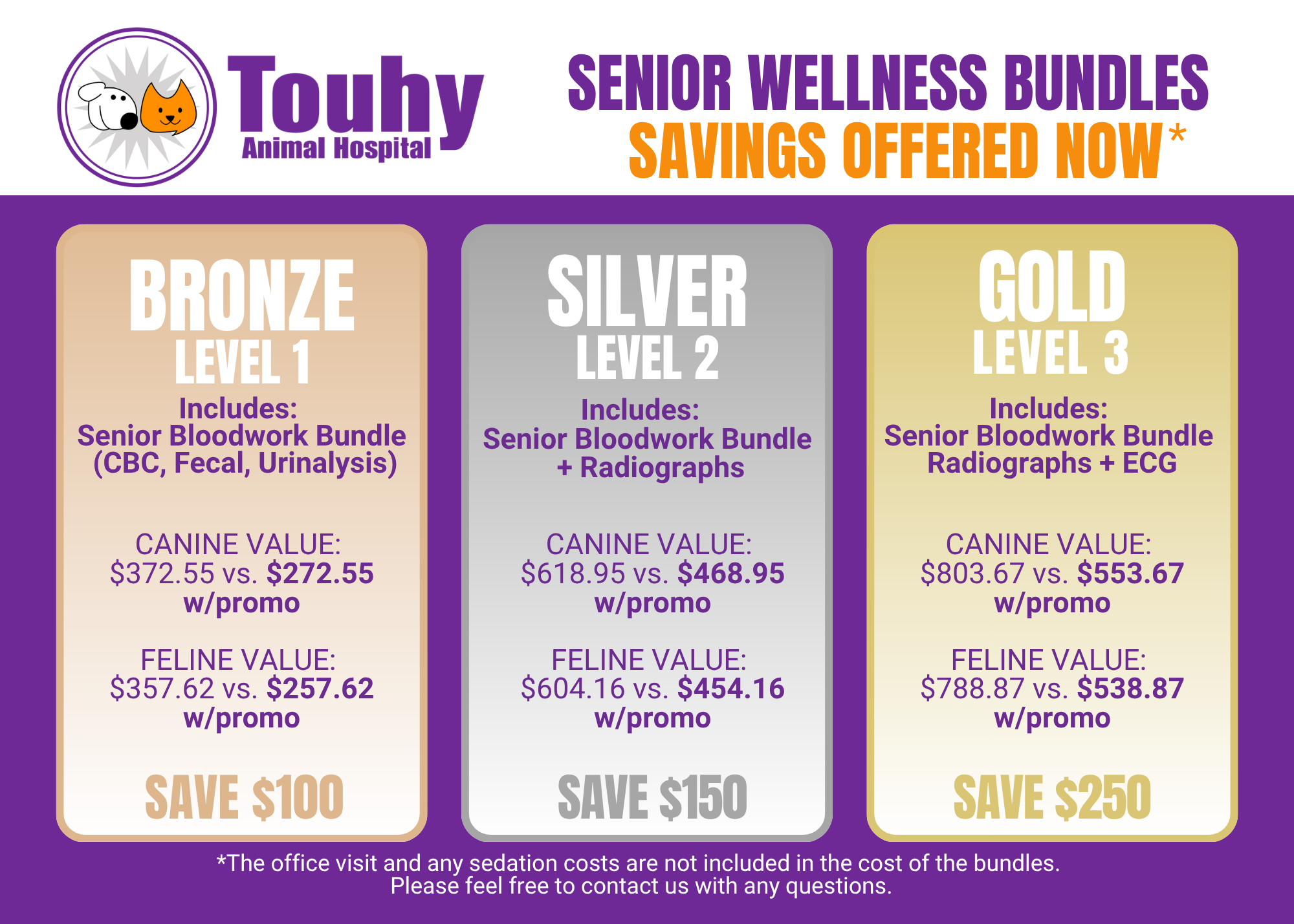 Touhy animal hospital discount: 50% off vaccines every Thursday!